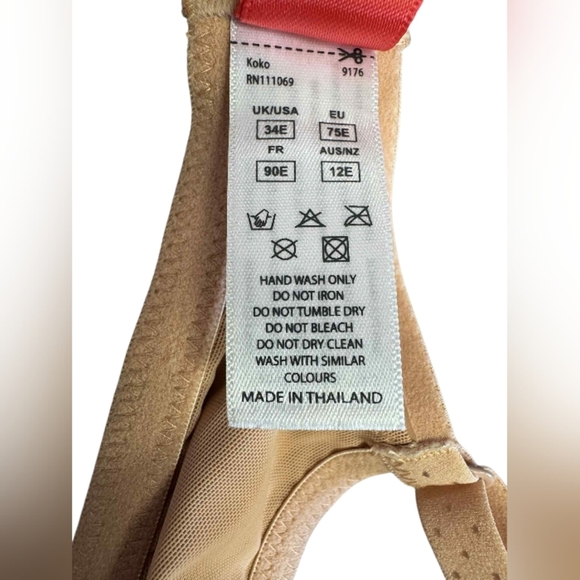 Panache NWT Bra Koko Plunge Caramel Nude Size 34E - Picture 5 of 5